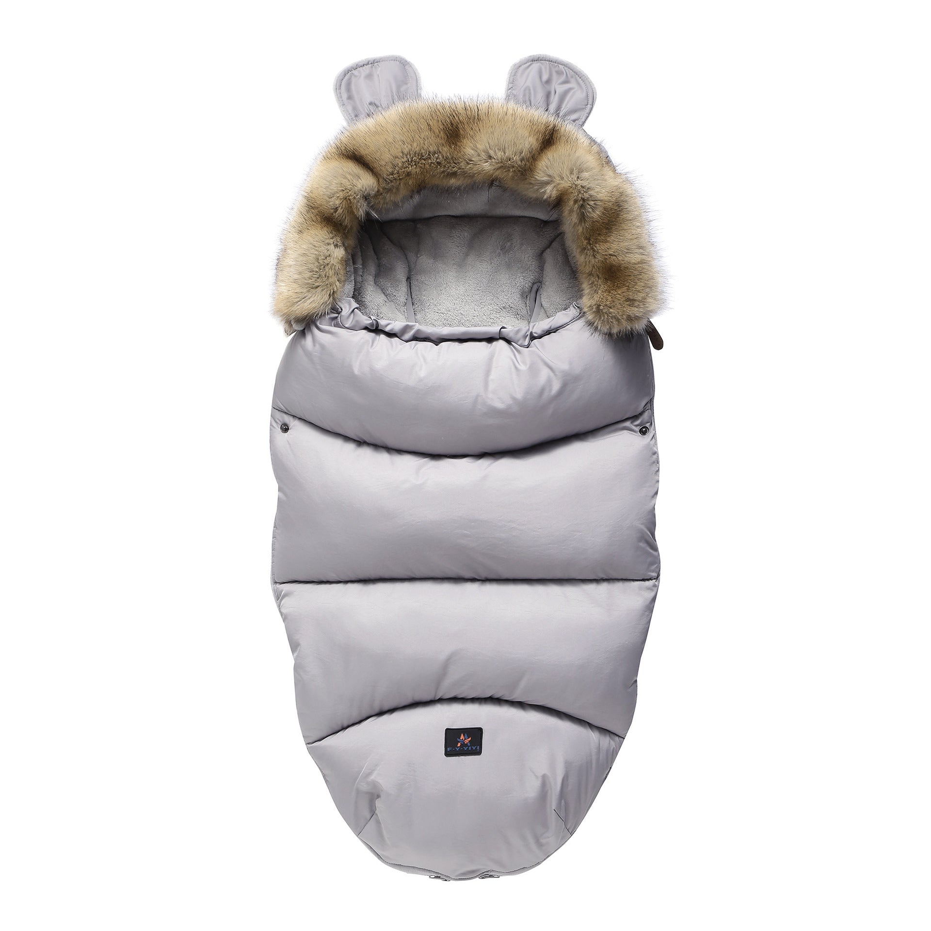 Stroller Footmuff with Faux Fur Hood