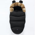Stroller Footmuff with Faux Fur Hood