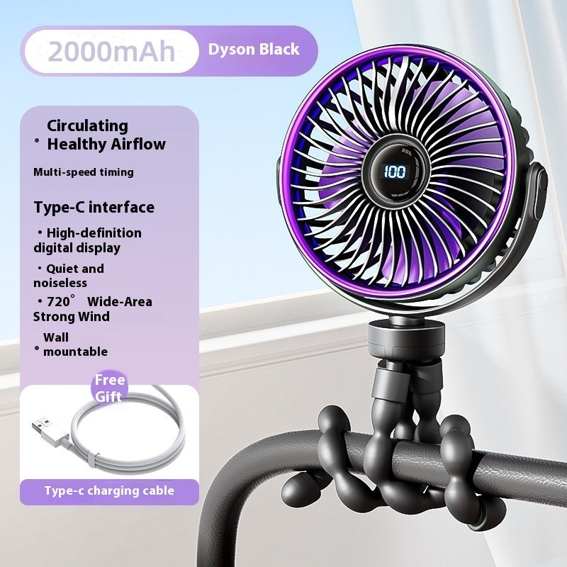 Flexible Stroller Fan